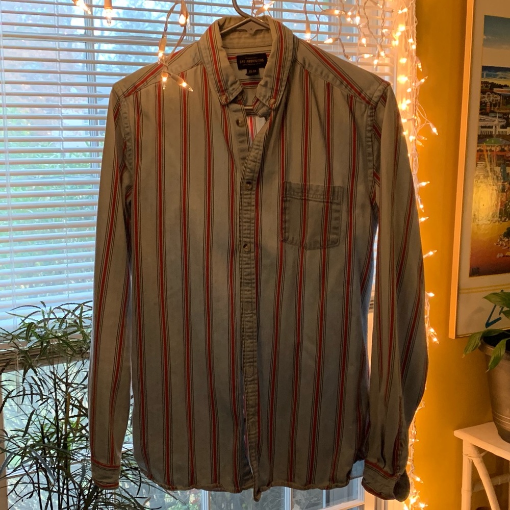 Urban Outfitters Denim Striped Button Up